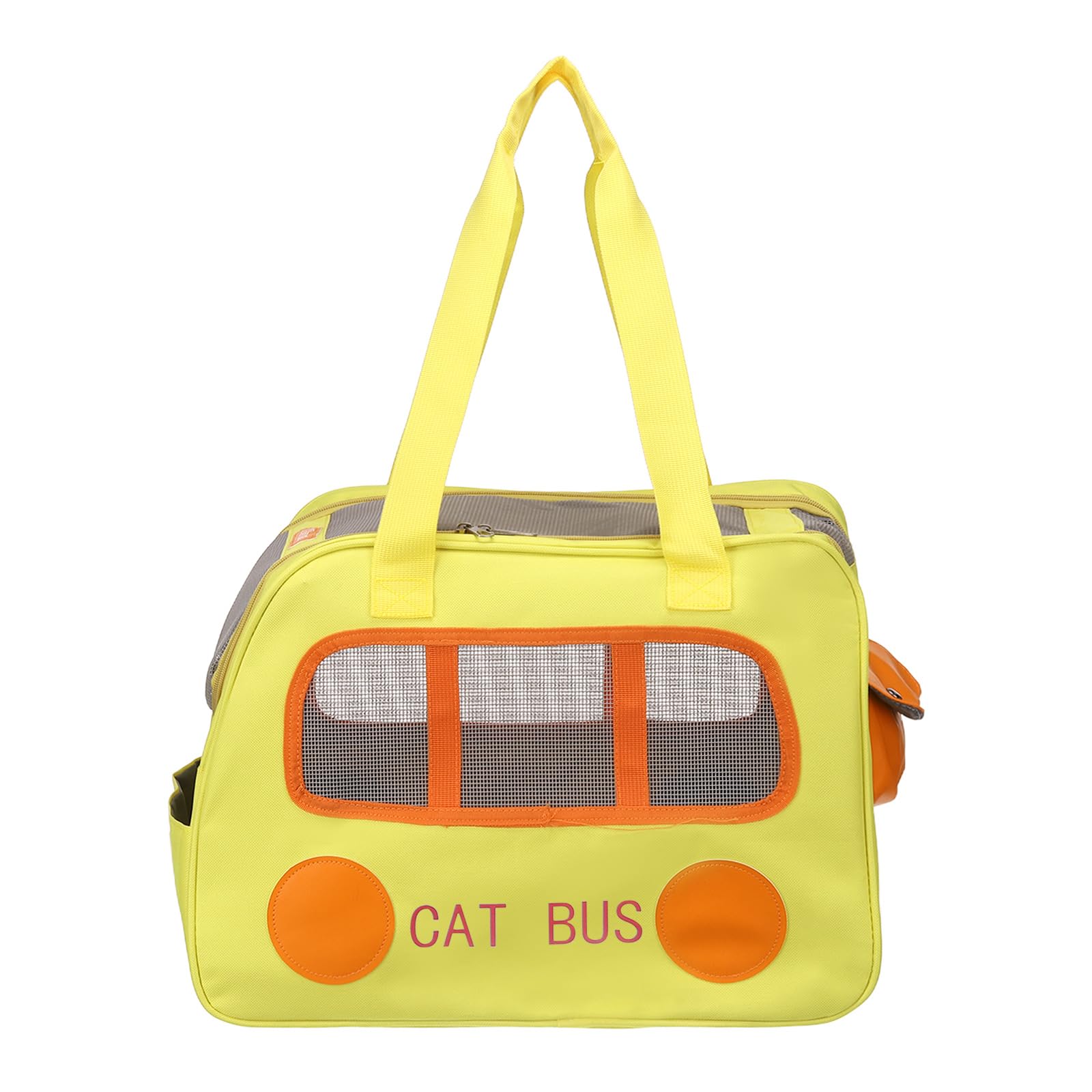 sourcing map Pet Carrier, Portable and Ventilated, Oxford Cloth, Dogs Cats and Little Animals Travel Bag 16.93" Up to 16.5 Lbs, (Yellow), Intended for Hiking/Camping/Traveling