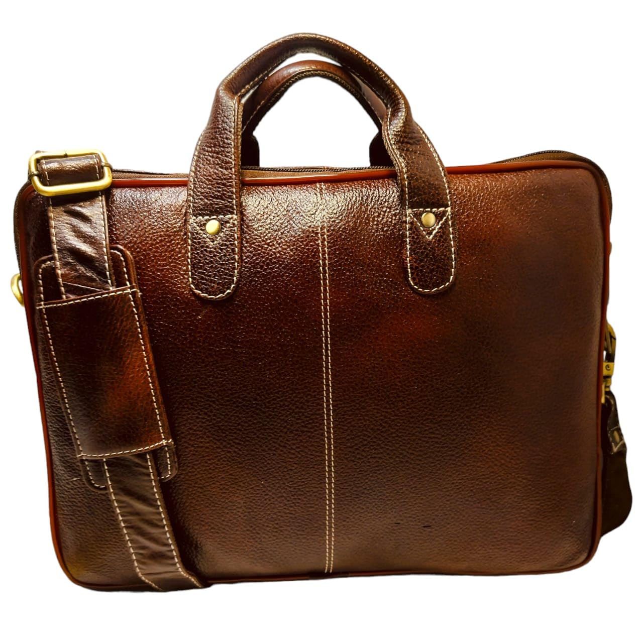 Genuine Leather Laptop Bag or Briefcase |Office Bag|Fits Up to 15 Inches Laptop |Pure Leather Executive Bag for Men (Maroon) (B0CYP48Z5B) Amazon Price History, Amazon Price Tracker