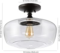 Vista 5 de JONATHAN Y JYL7517A Marfa - Plancha de vidrio de 14 pulgadas, moderna, LED, montaje empotrado, bohemio, cabaña, rústico, industrial, regulable, 2700