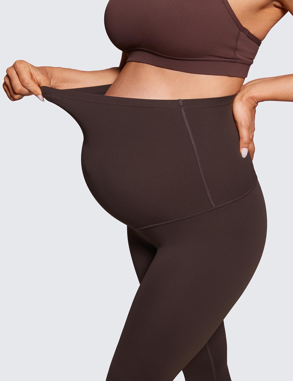 CRZ YOGA Butterluxe Maternity Capris Leggings 21" - Over The Belly Workout Active Yoga Womens Pregnancy Crop Pants Stretchy - Image 5