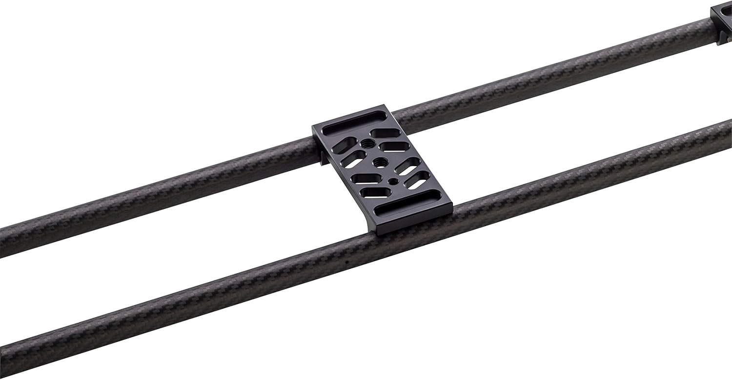 Benro MoveOver8B Carbon Fiber Slider and Case, Camera Moves Up to 23.6", 17.6 lb. Load Capacity- Black (C08D6B)