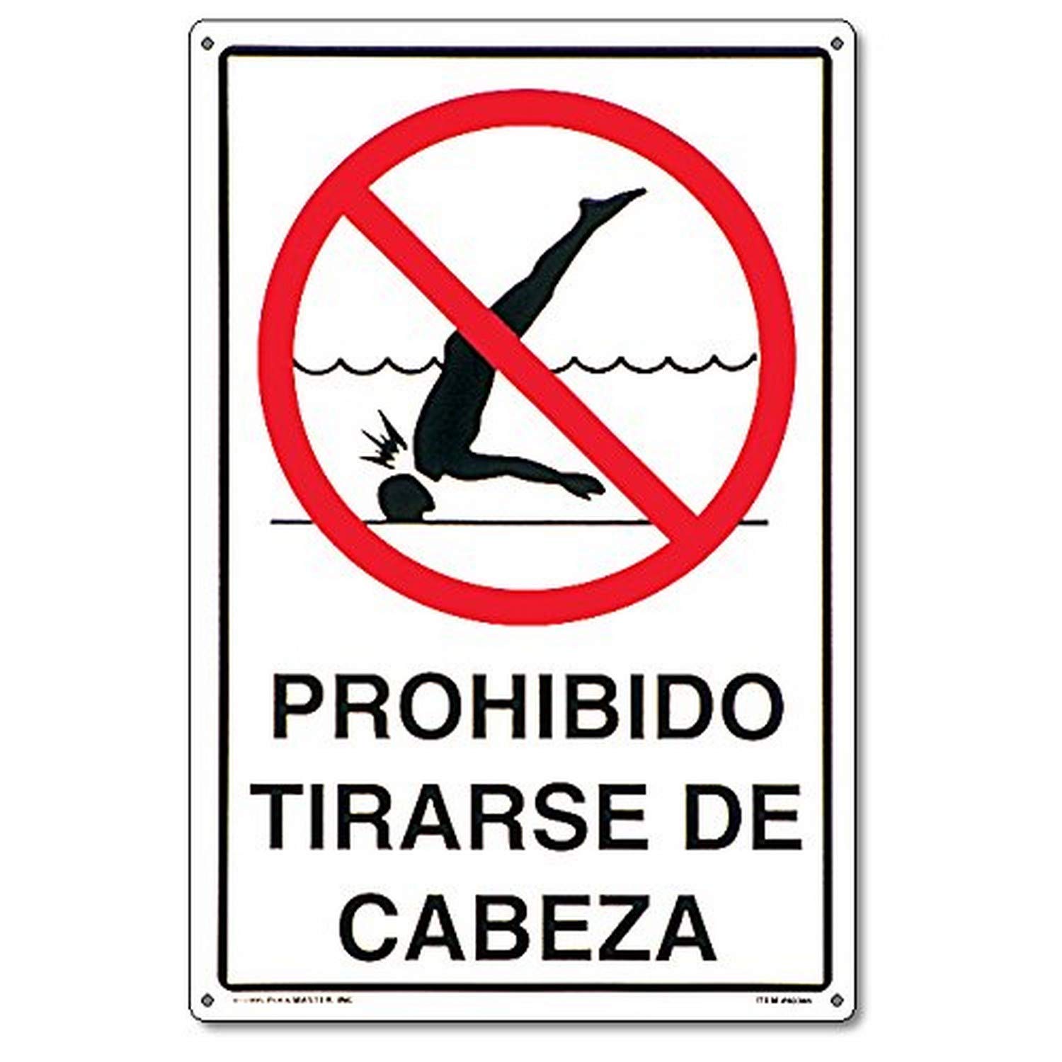 Poolmaster Sign for Residential or Commercial Swimming Pools, Spanish Language
