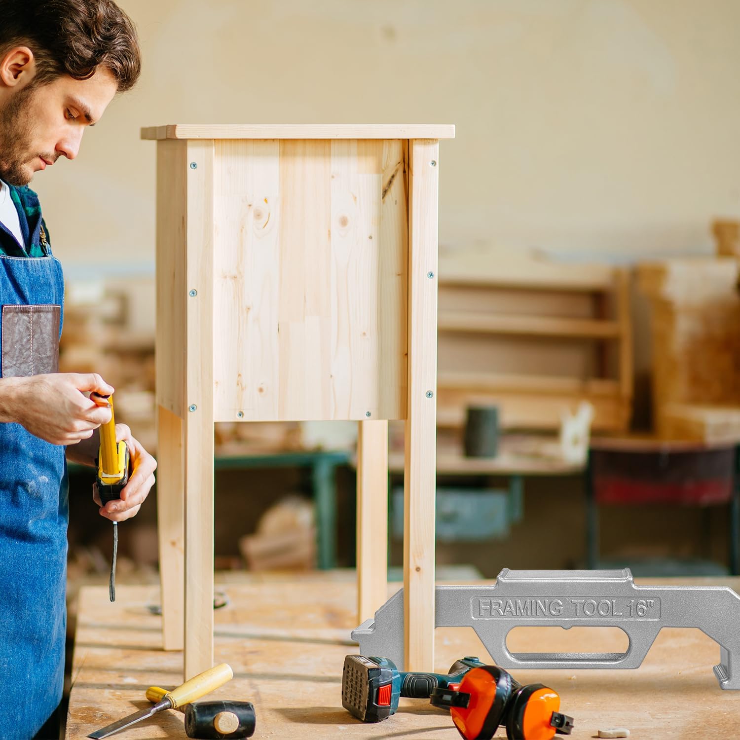 Framing Tools, 2 Pcs 16 inch Framing Stud Layout Tool, 100% Cast Aluminum Stud Measurement Spacing Precision Jig Tool for woodworker,building,Furniture DIY