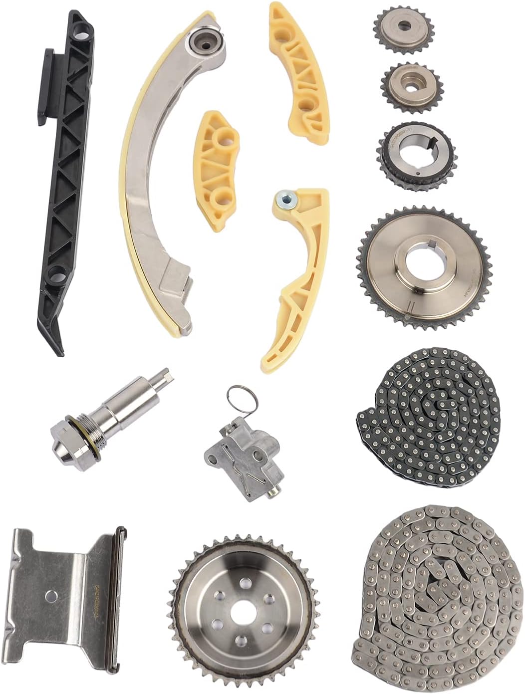 Engine Timing Chain Kit Replacement for Chevy Captiva Sport Equinox Malibu HHR Buick Verano Regal Saturn Vue Pontiac Pursuit G6 2.2 2.4L 2006-2017 12680750 12635447 12675579