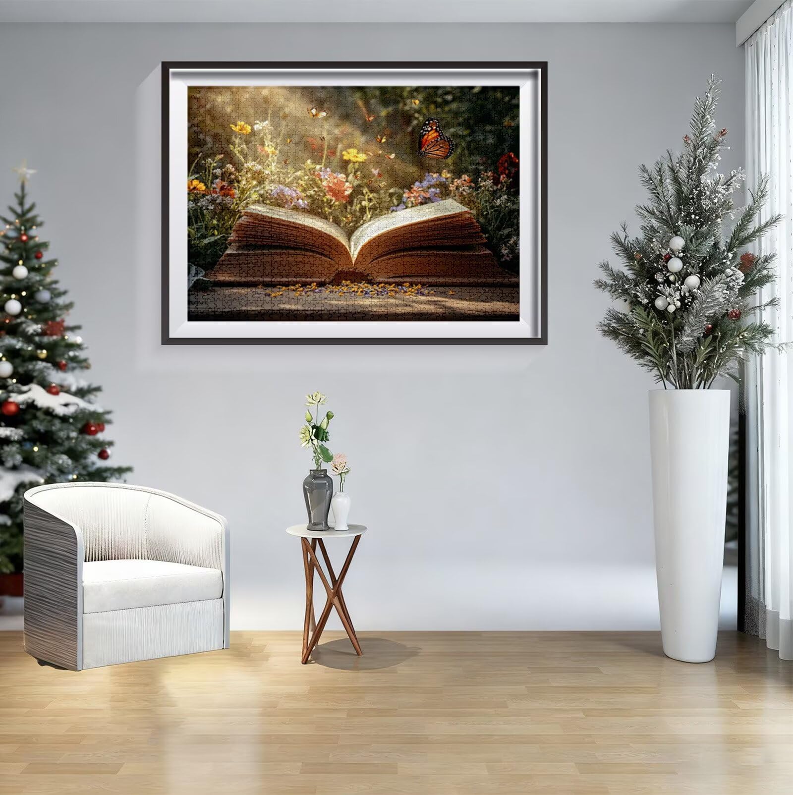Motyl Puzzle 1500 elementów, puzzle 1500 elementów dla dorosłych i dzieci, drewniane puzzle z wykwintnym pudełkiem do pakowania, gra edukacyjna z puzzlami, dekoracja domu, prezent dla kobiet, prezent
