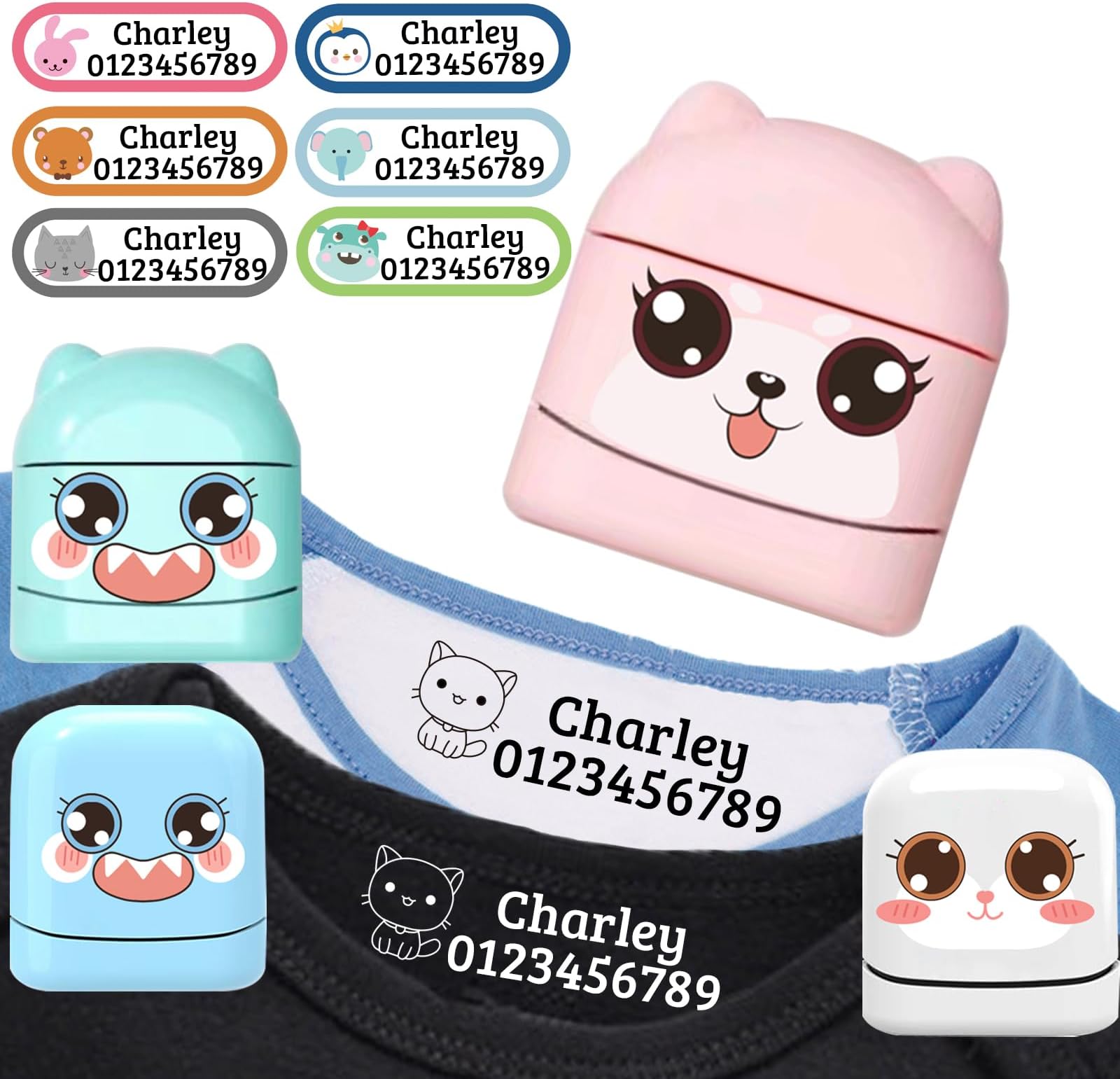 The Name Stamp for Kids Clothing Personalized Name Stamp for Clothes Kids Customized Name Stamp,Clothes Stamp for Kids Waterproof