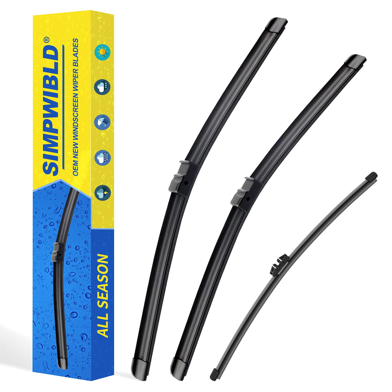 3 Factory Wiper blades Replacement For 2011-2017 BMW X3 Original Equipment Replacement Wi…