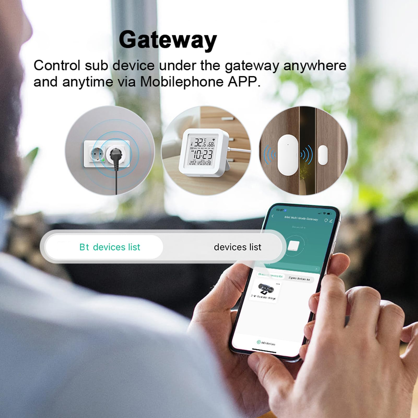 Tuya Zigbee BT Gateway Hub de automatización Inteligente para Dispositivos Zigbee Control Remoto Aplicación para teléfono Inteligente Gateway Compatible con Home Scene Control