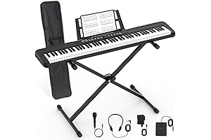 Electric Piano 88 Keys for Beginners, Full-Package Digital Keyboard with Semi-Weighted Keys