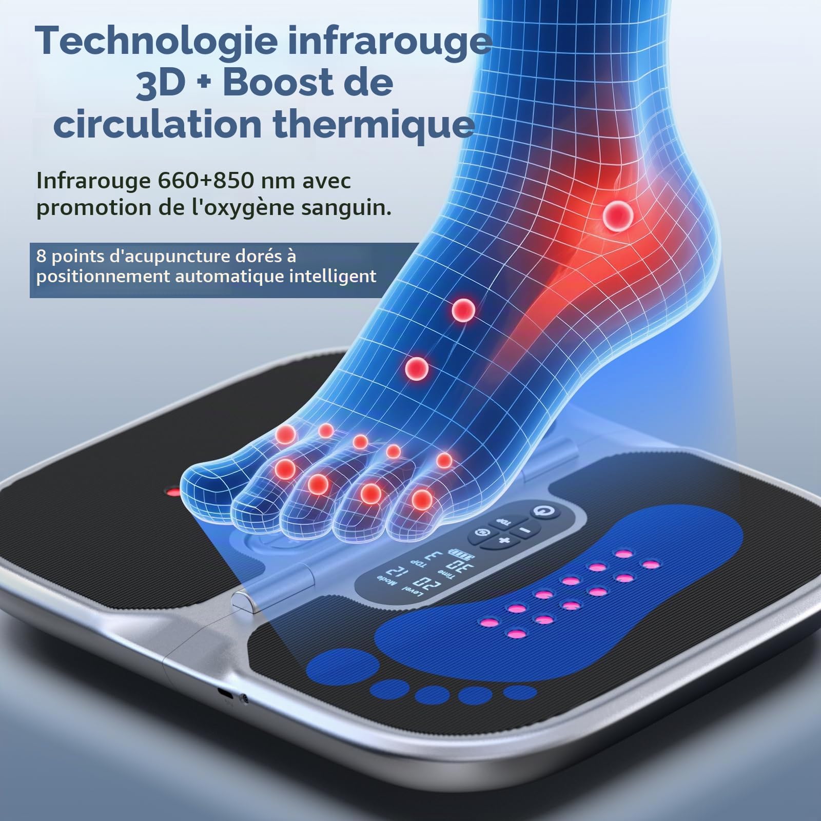Nouveau stimulateur circulatoire Creliver pour les jambes, masseur électrique EMS pour les pieds, améliore la circulation sanguine dans les pieds et soulage la neuropathie, combat les douleurs aux gen