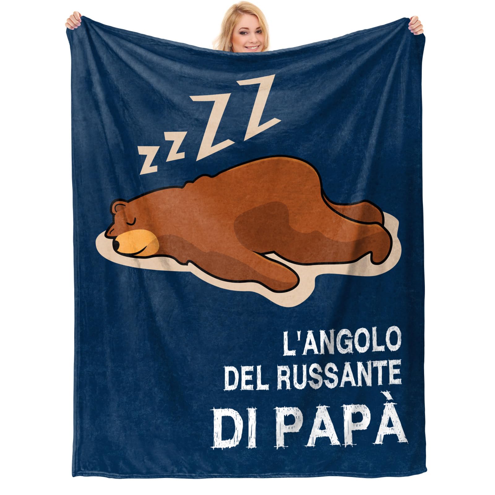 Apjielop Regalo Papa, Regalo Papà Compleanno - Coperta Plaid 50 * 60in