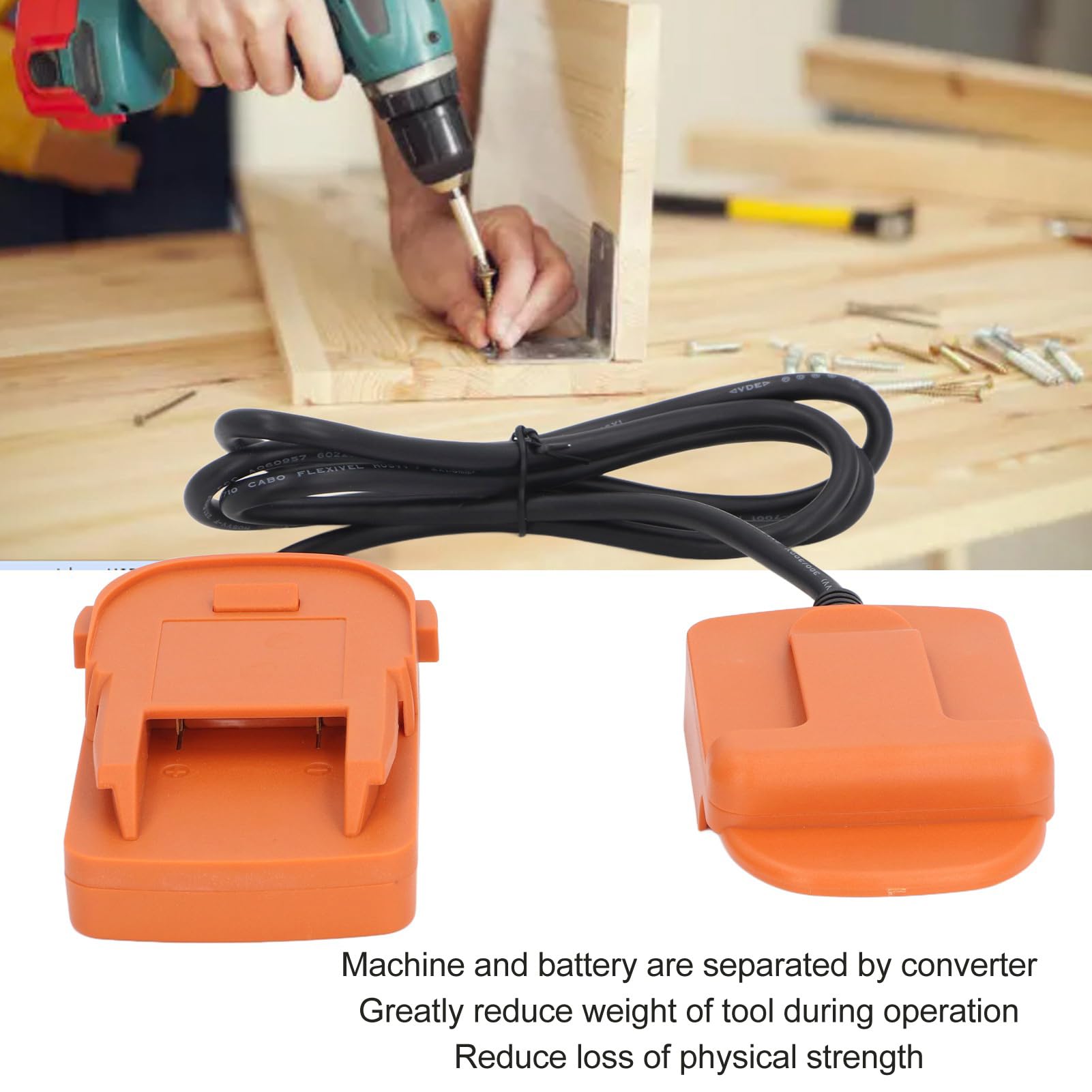 Adaptateur de Batterie au Lithium Extension de rallonge Poids réducteur Tool pour AEG 18V Power Tools