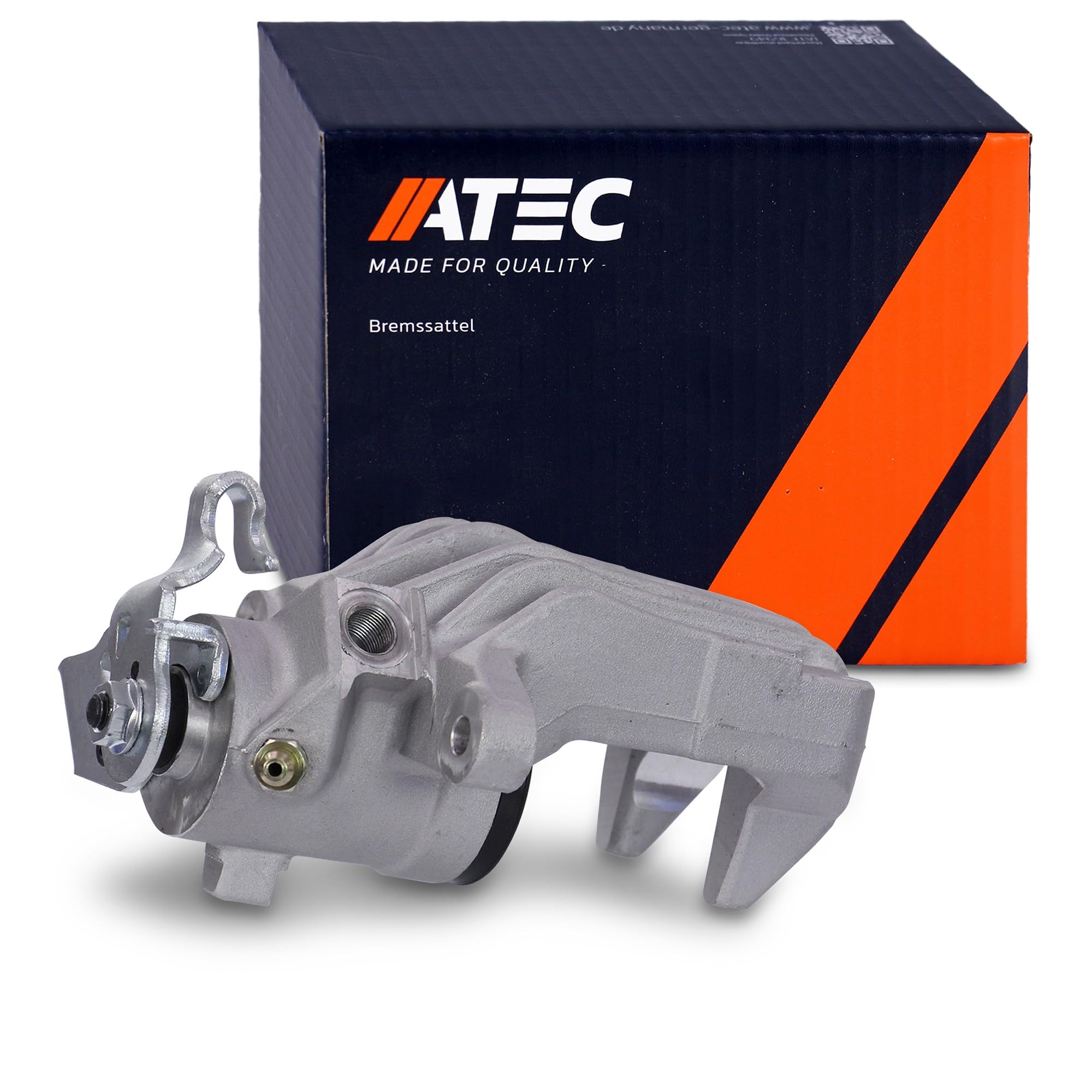 ATEC GERMANY 1x Pinza de freno trasera izquierda sin soporte, compatible con AUDI A3, TT, SEAT CORDOBA, IBIZA, LEON, TOLEDO, SKODA FABIA 1, FABIA 2, ROOMSTER, VW GOLF 4, NEW BEETLE, POLO,
