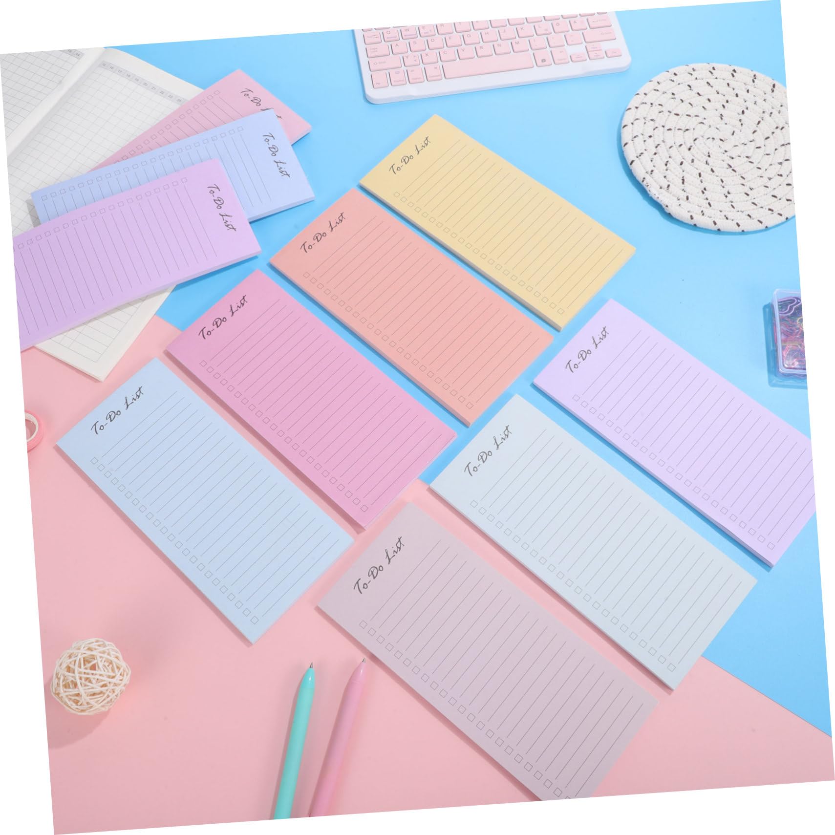DOITOOL Blocco Note Pianificatore per Agenda Giornaliera, Promemoria e Tracciamento Attività, 10 Pads, 50 Pagine per Pad, Carta per Ufficio e Scuola