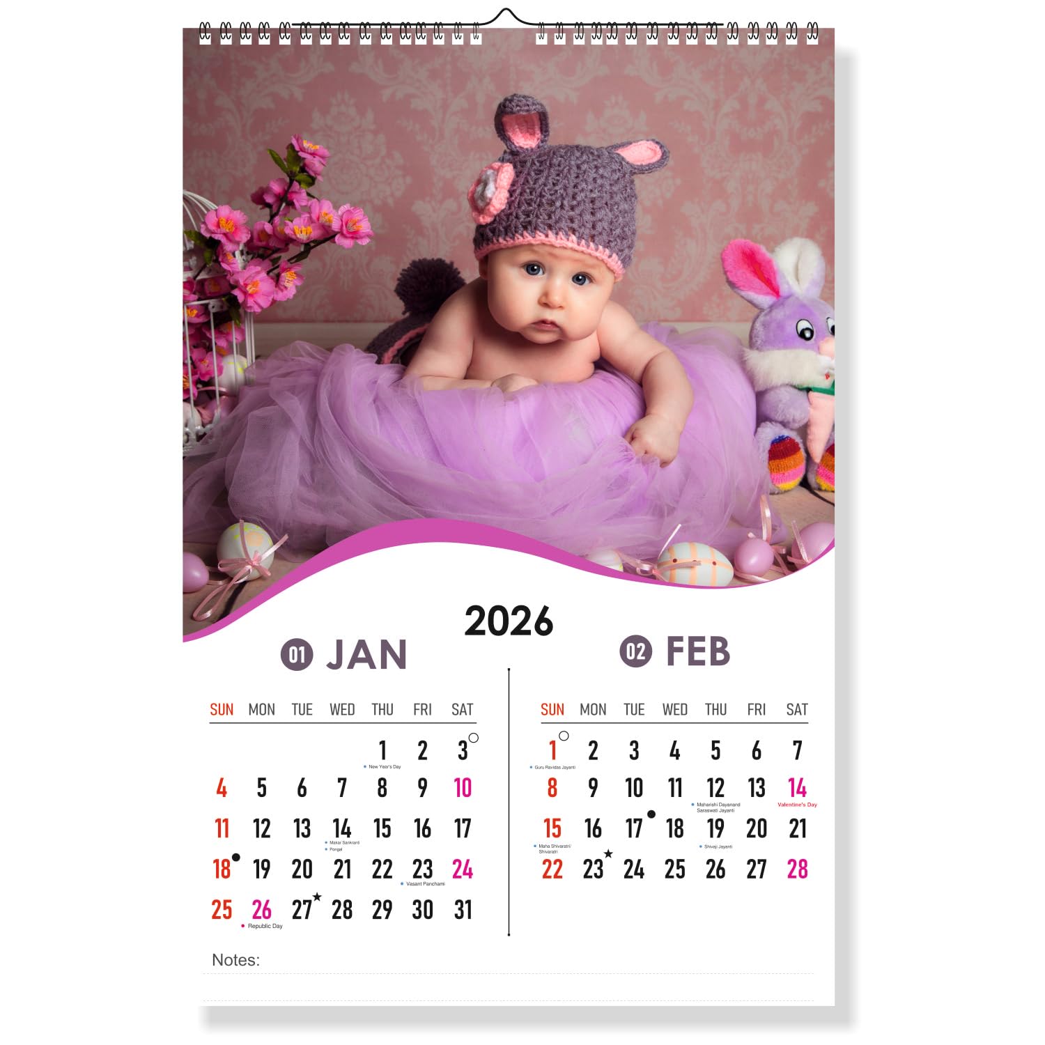 Personalized 2026 Custom Photo Wall Calendar – 12-Month Dual-View Hanging Calendar for Home & Office Decor (B13)-image-39