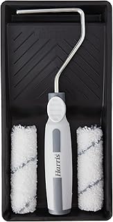 Harris 102012205 Seriously Good Mini-Farbwalzen-Set mit mittellangem Flor für Wände und Decken, 10 cm