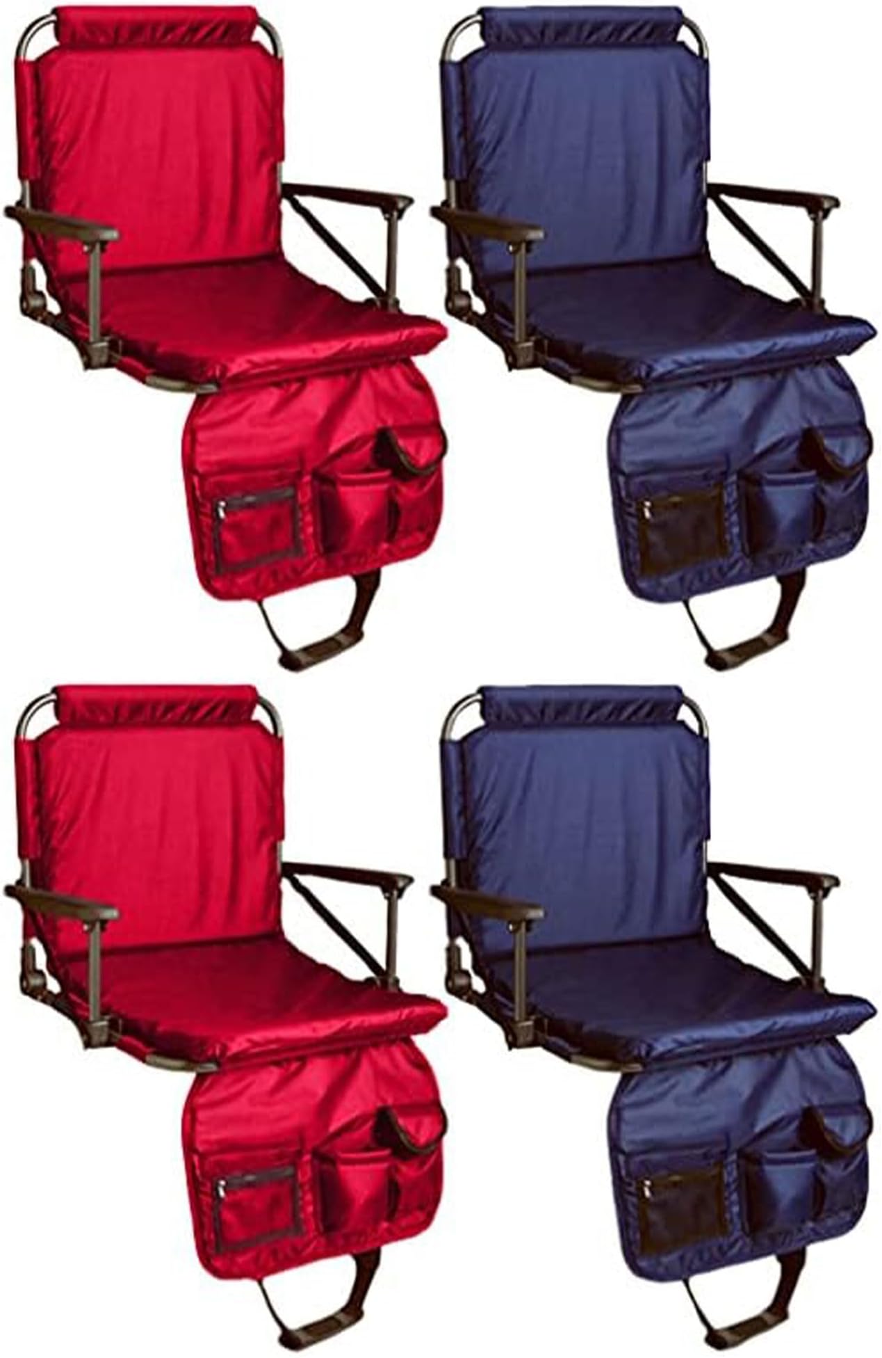 Zenithen Limited Portable Foldable Padded Folding Stadium Seat, Perfect for Stadiums and Bleachers for Sporting Events and Concerts, Assorted Colors (Pack of 2)