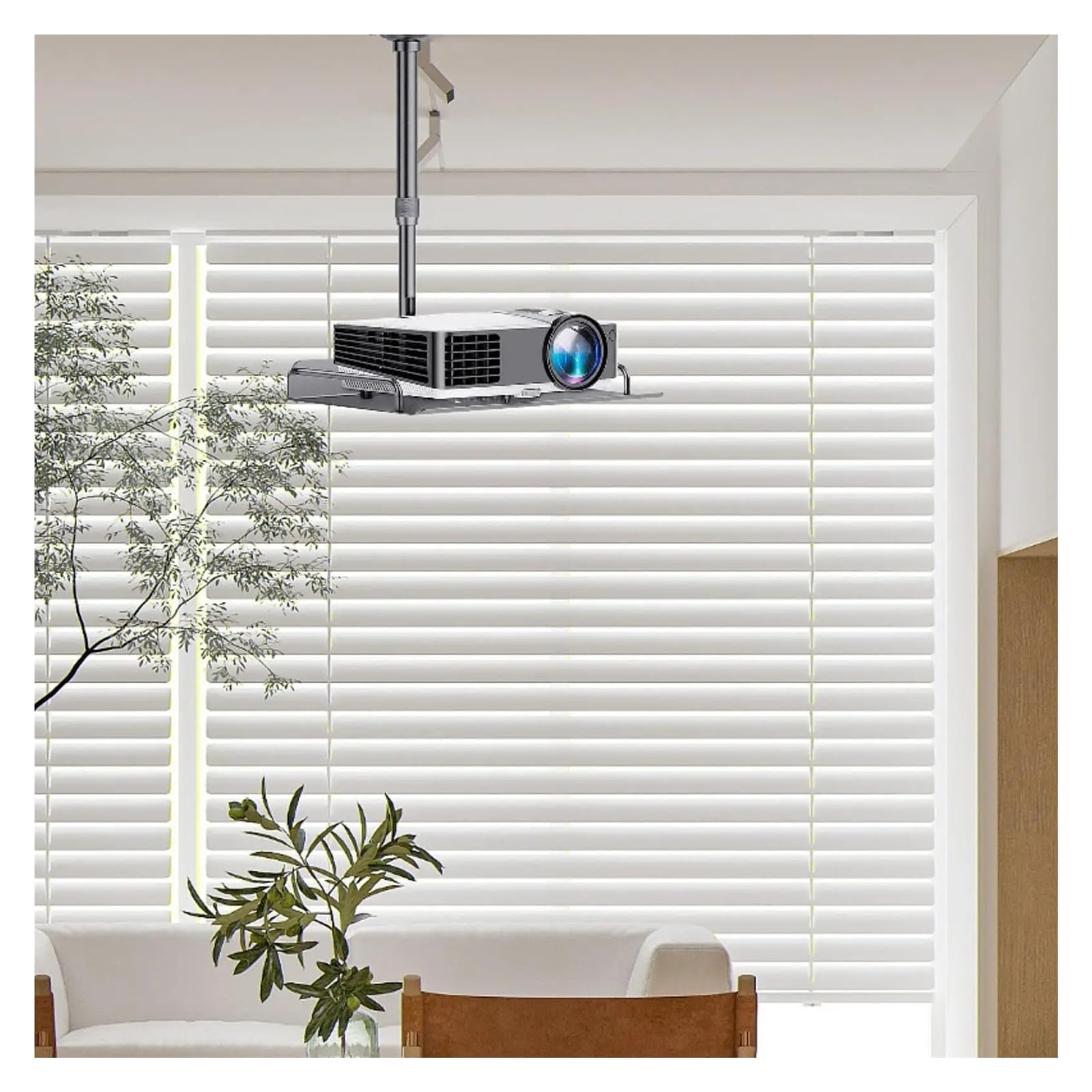 Supporto a soffitto for proiettore, staffa for vassoio, ufficio domestico | Piattaforma vassoio, Supporto telecamera, Utilizzo a soffitto a parete, Videoconferenza(Adjust 20 to 40cm)