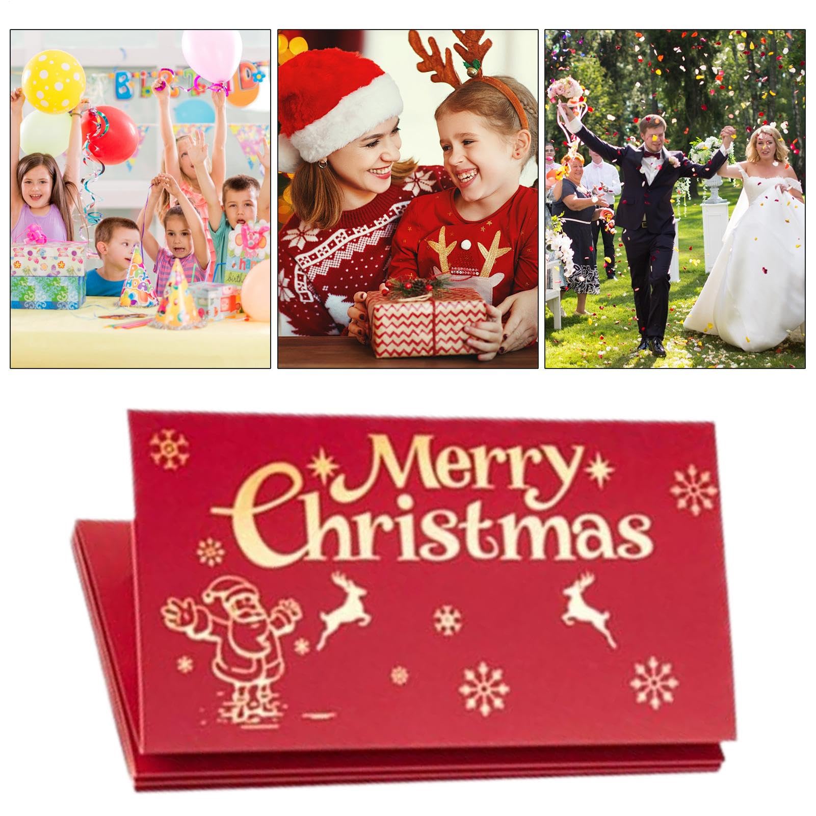 2025 Weihnachtsgeldgeschenkumschlag Mit 6 Fächern | Weihnachtsgeldbörsen | Kreative Weihnachtsdekoration Für Den Weihnachtsstrumpf, Geburtstag, Bargeld, Geschenkkarten