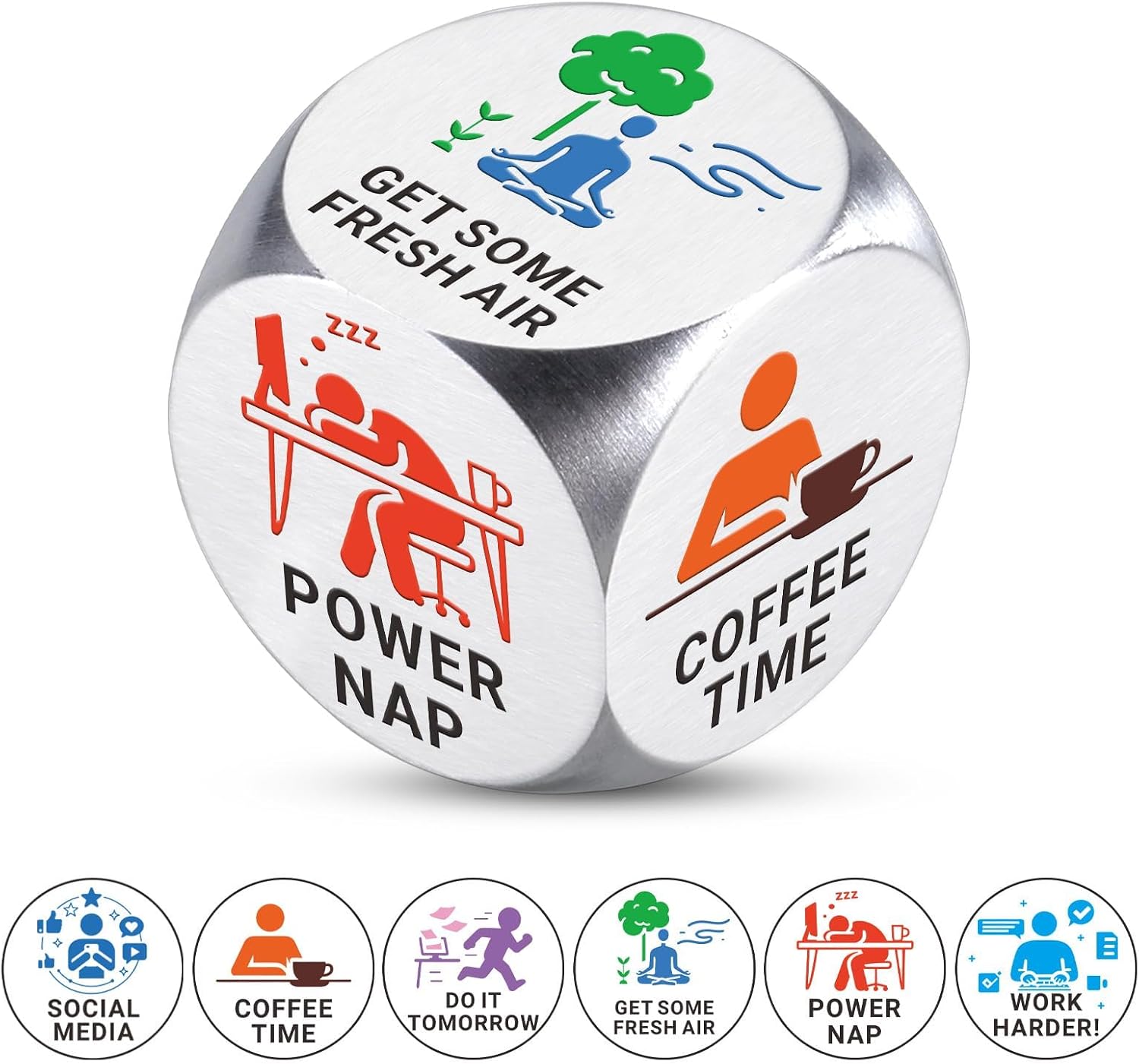 Retirement Gifts Dice for Men Women Stress Relief Dice for Women Men Appreciation Gift for Retired Manager Nurse Coworkers Blue Collar Gifts for MenFunny Going Away Gift for Employee Colleague