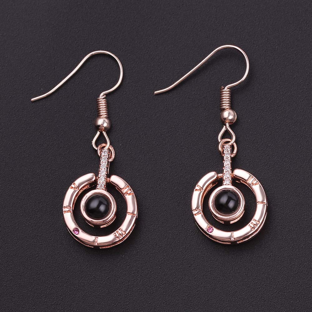 Rose Crystal Earrings for Women