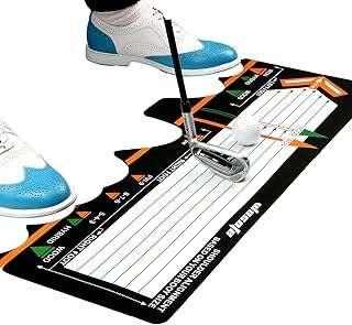 Jextou Golf Putting Mirror, Diving Practice Putting Trainer, Portable Golf Trainer, Indoor Outdoors Golf Putting Mirror Training Aid, Excellent Putting Mat Eyeline Golf Training Equipment