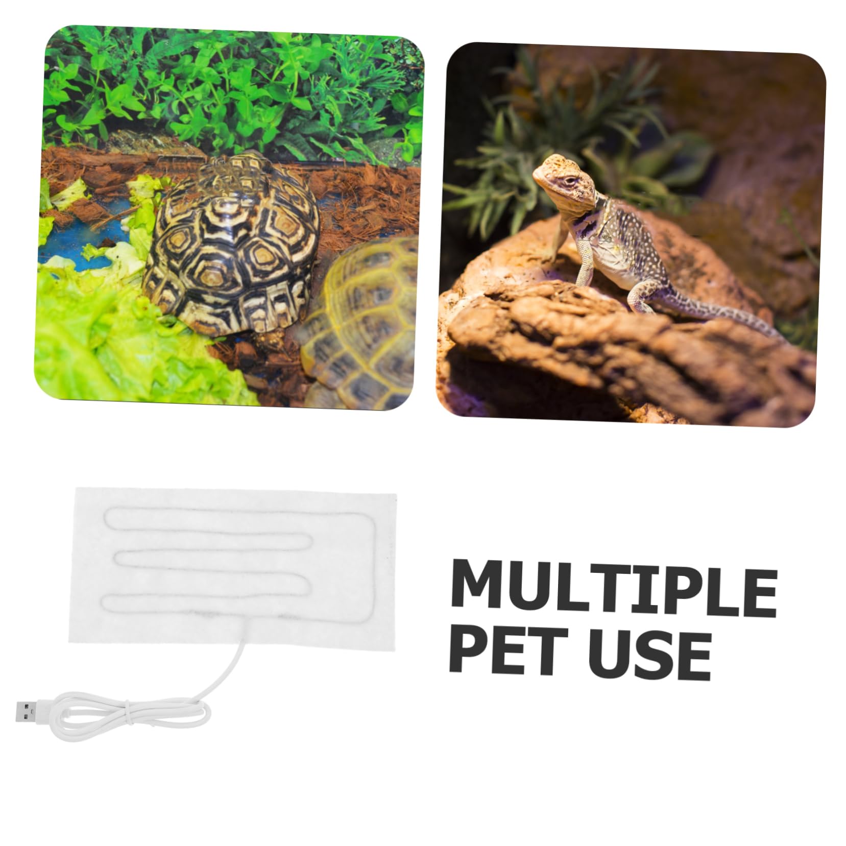 Sosoport Fast Heating Cat Self Warming Pad for Outdoor Electric Pet Pad Reptiles Heating Pad Small Pet Warming m