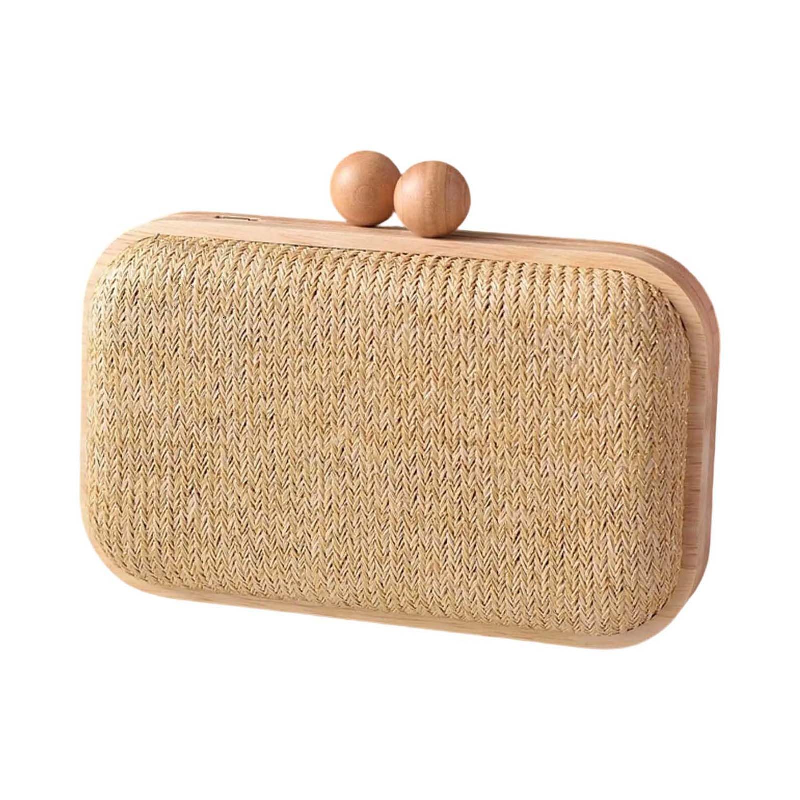Pochette in paglia per donne e ragazze, pochette da sera, borsa a tracolla in paglia, estate, spiaggia, estati