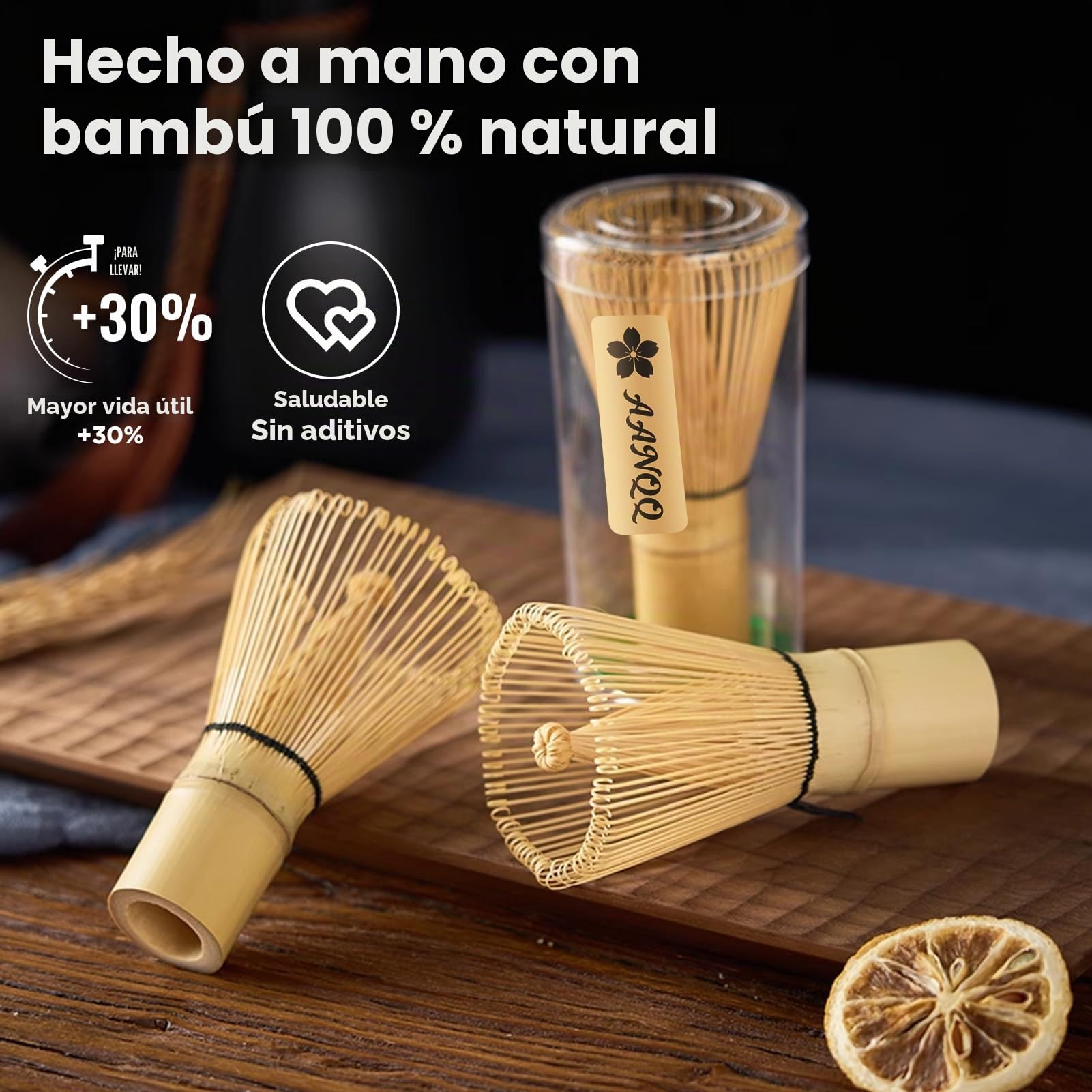 AANQQ Kit Matcha Rosa: Matcha Set 7 piezas - Cuenco de matcha con pico 560 ml - Chasen bambú matcha - Cuchara matcha y Colador de matcha Kit té matcha, Ideal para principiantes y amantes del matcha