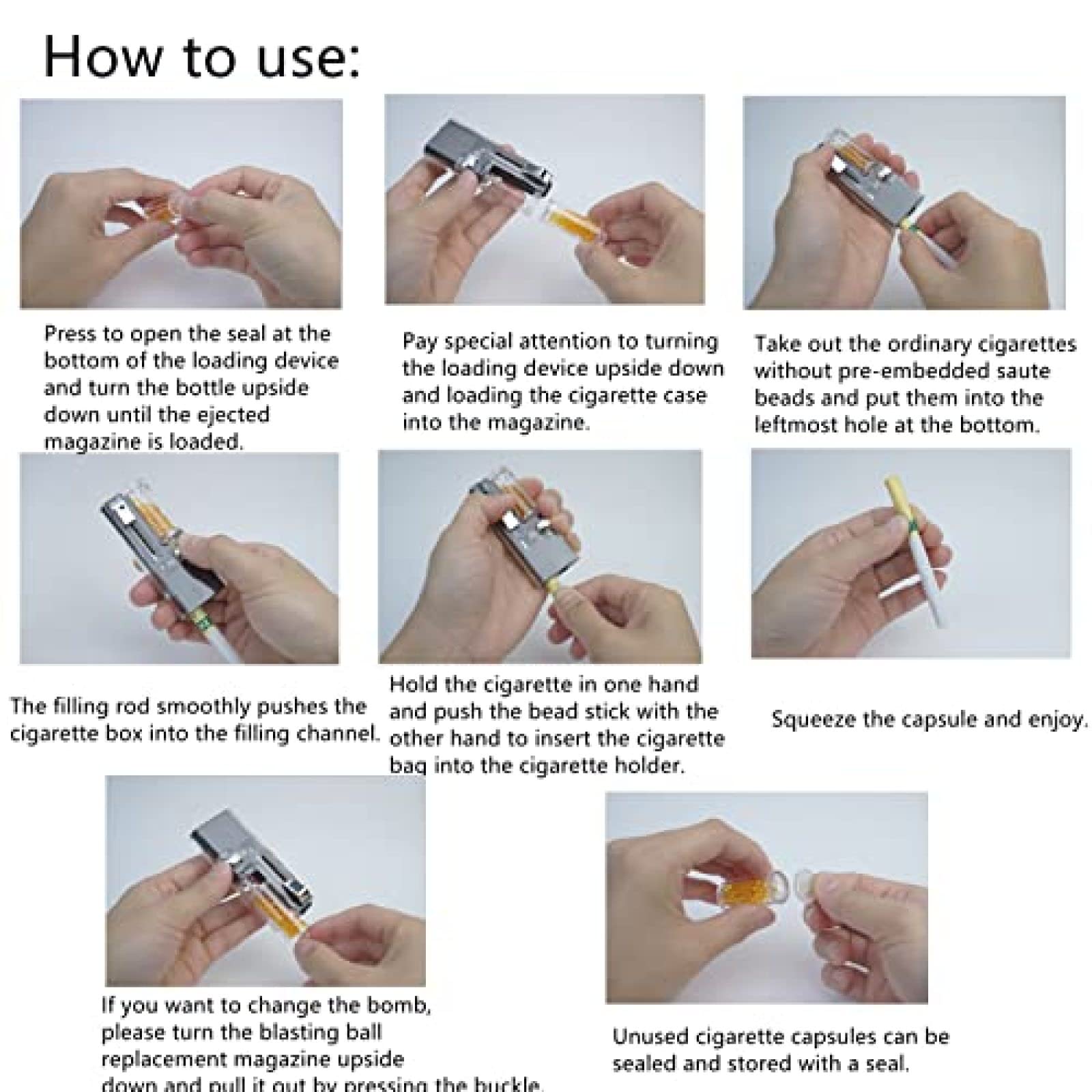 cigarettes with hole in filter for menthol uk Cigarette Crushball Dispenser, Menthol Cigarette Filters Applicator,  Crushball Applicator Machine. {700 Menthol Balls} : Amazon.co.uk:  Electronics & Photo
