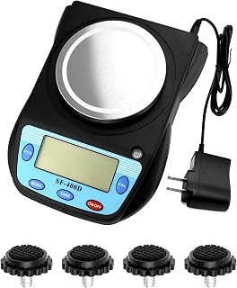 QWORK High Precision Digital Analytical Balance Scale 600g x 0.01g with Large LCD Display, Accurate Weighing in Grams, Carats, Ounces, Pounds - Perfect for Science, Includes Adapter