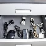 OneLeaf 180PCS Reusable Cable Ties, Black Adjustable 4-Inch Cord Organizer Ties, Multi-Purpose Hook Loop Cable Management Wire Ties for Organizing Home, Office, Data Centers
