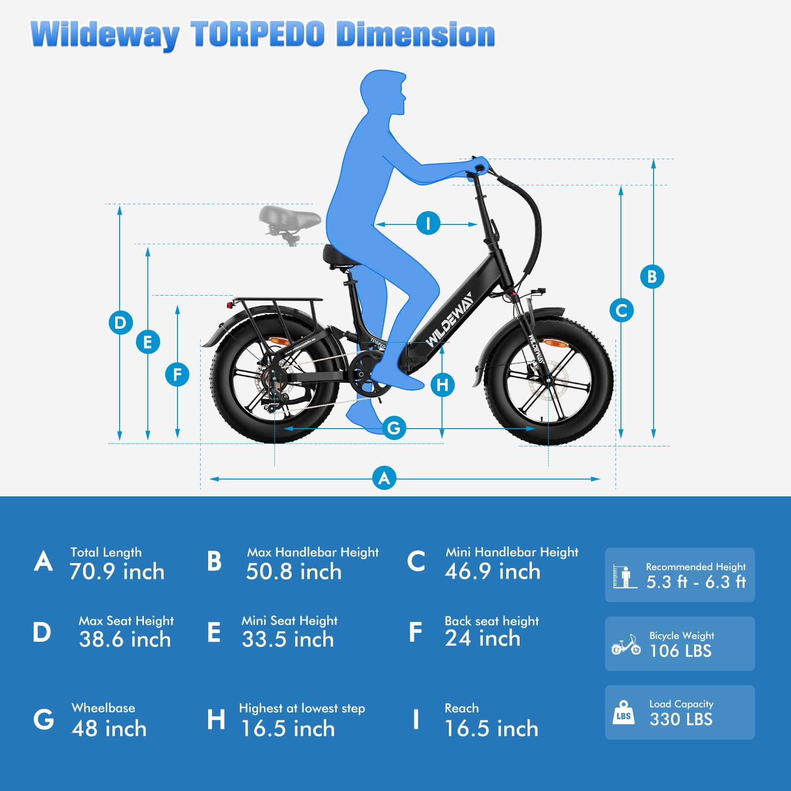 Vélo électrique pliable 20" Fat Bike 250 W, batterie amovible 48 V et 15 Ah, autonomie jusqu'à 90 km, changement de 7 vitesses, freins hydrauliques, vélo noir