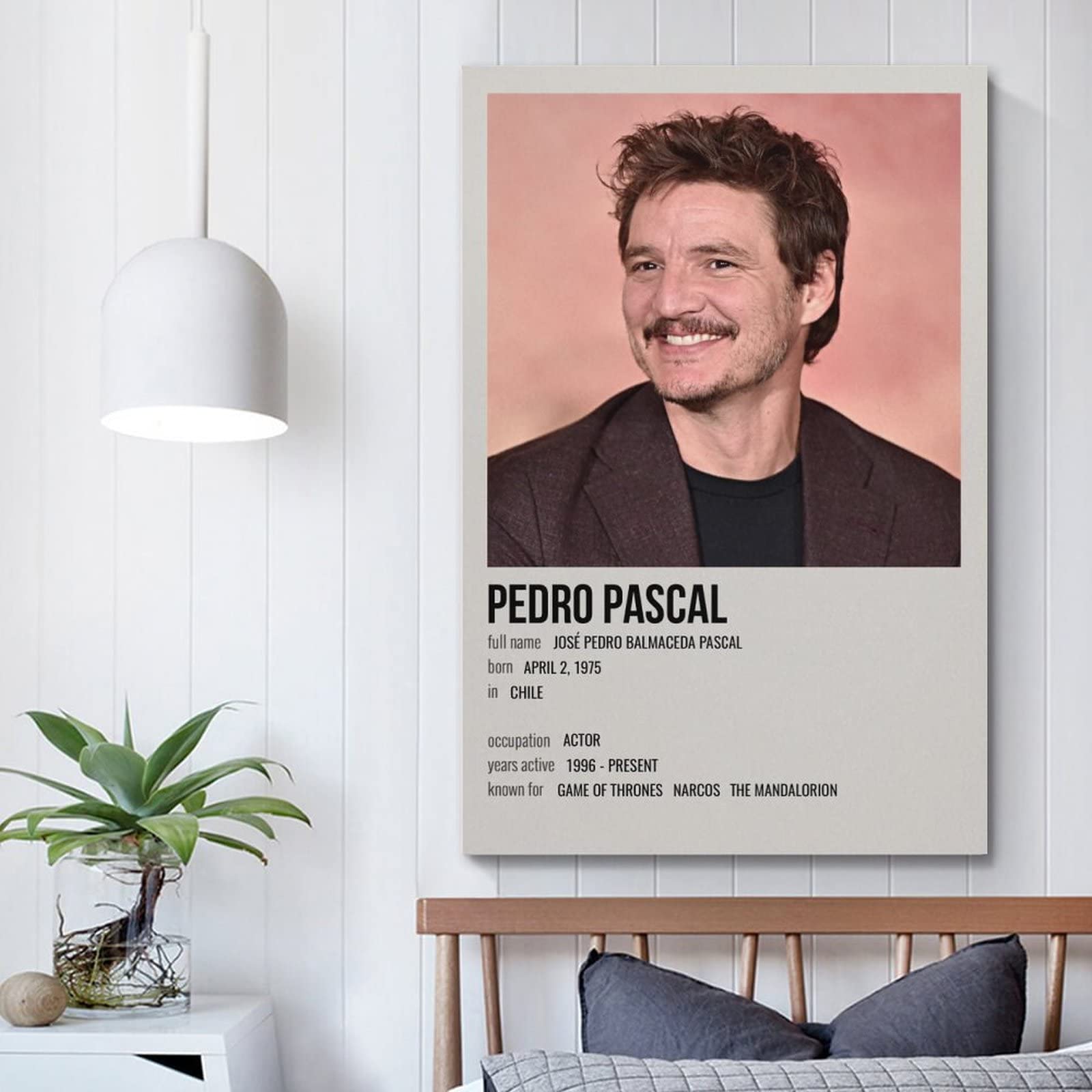 Poster Mural Pedro Pascal 30x45 Cm - Affiche Déco Chambre Sans Cadre, Motif Films Et Séries