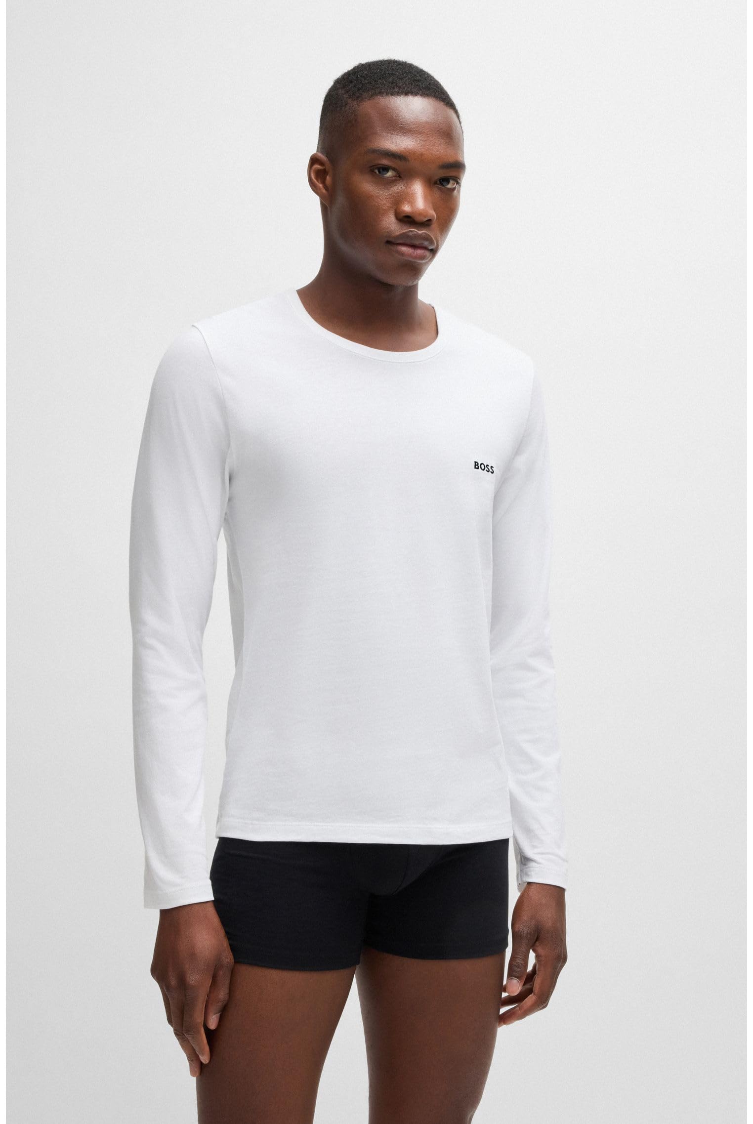Boss Mężczyźni Lsshirtrn 3P Classic Koszulka z Długim Rękawem, Wielokolorowy, L