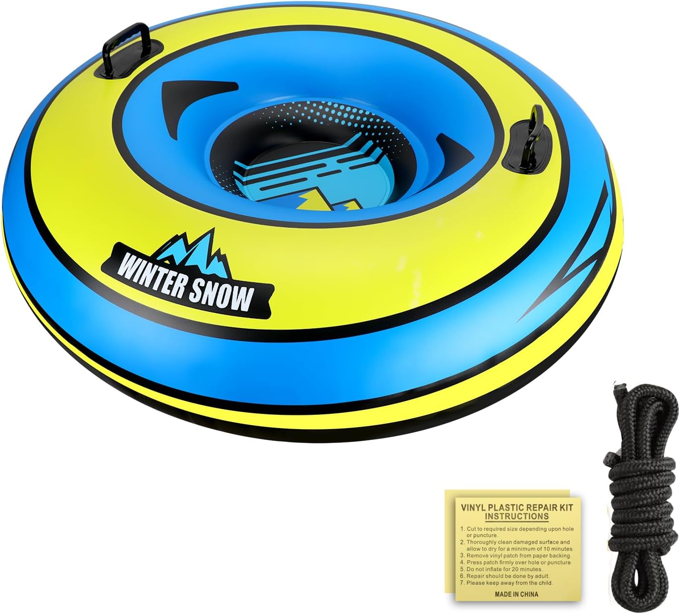 Snow Tube Sled for Kids Adults Snow Tubes for Sledding Heavy Duty