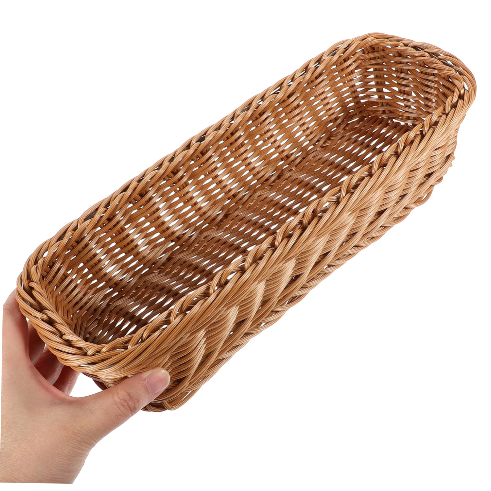 Alipis 4 Pz Contenitore Per Ristorante in Simil Rattan Per La Lievitazione Del Lievito Madre Cestino Vario Cestino Per Il Pane in Filo Metallico Rack Brown Plastica