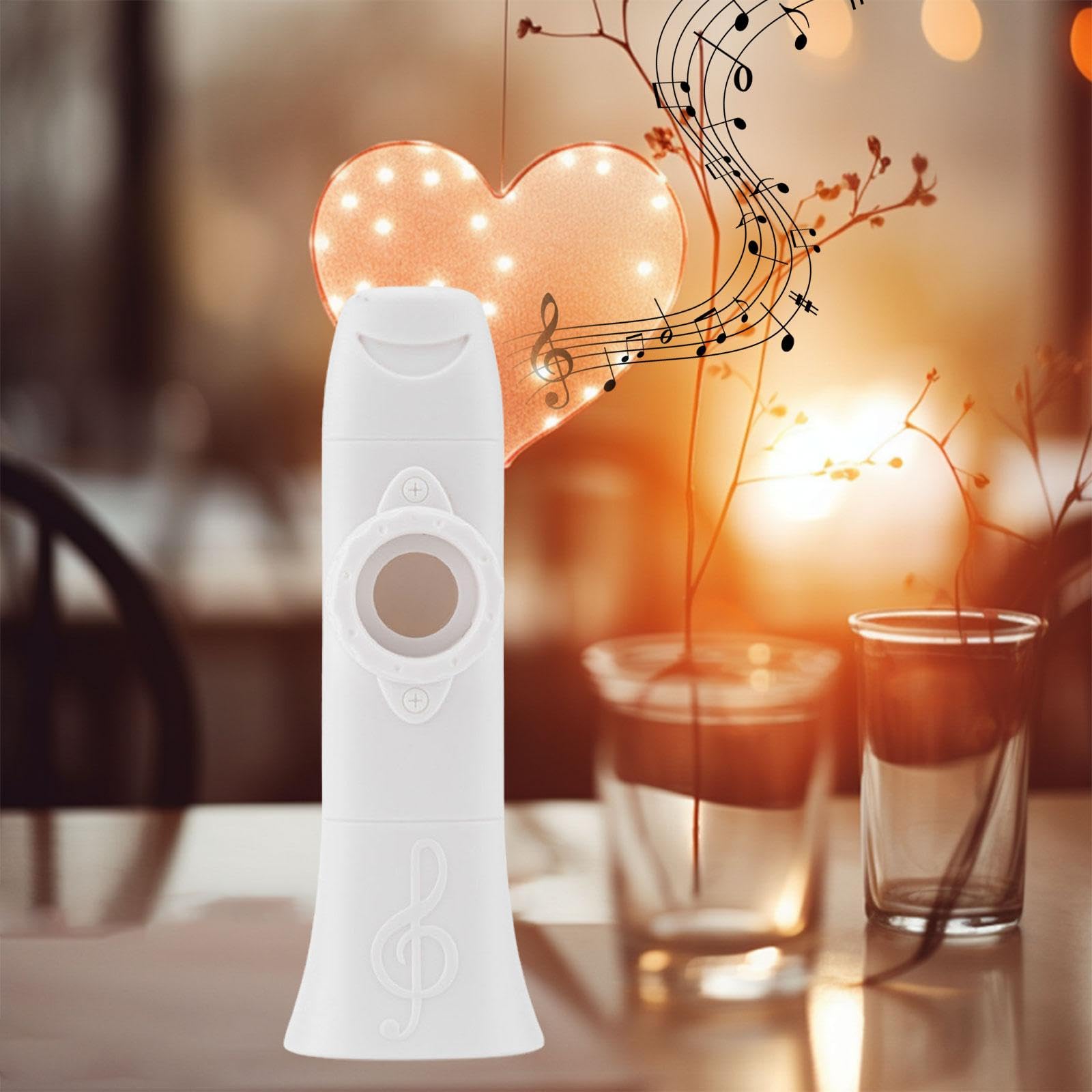 DYNWAVE Kazoo Flute Easy to Play Accompaniment Lightweight Portable Upgraded Adjustable Tone Kazoo for Kids Beginner Ukulele Violin, White