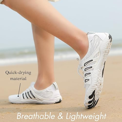 Miniatura 9 de Zapatos de agua para hombre y mujer, zapatos de playa descalzos de verano, zapatos de natación, calcetines acuáticos, ligeros, transpirables, de