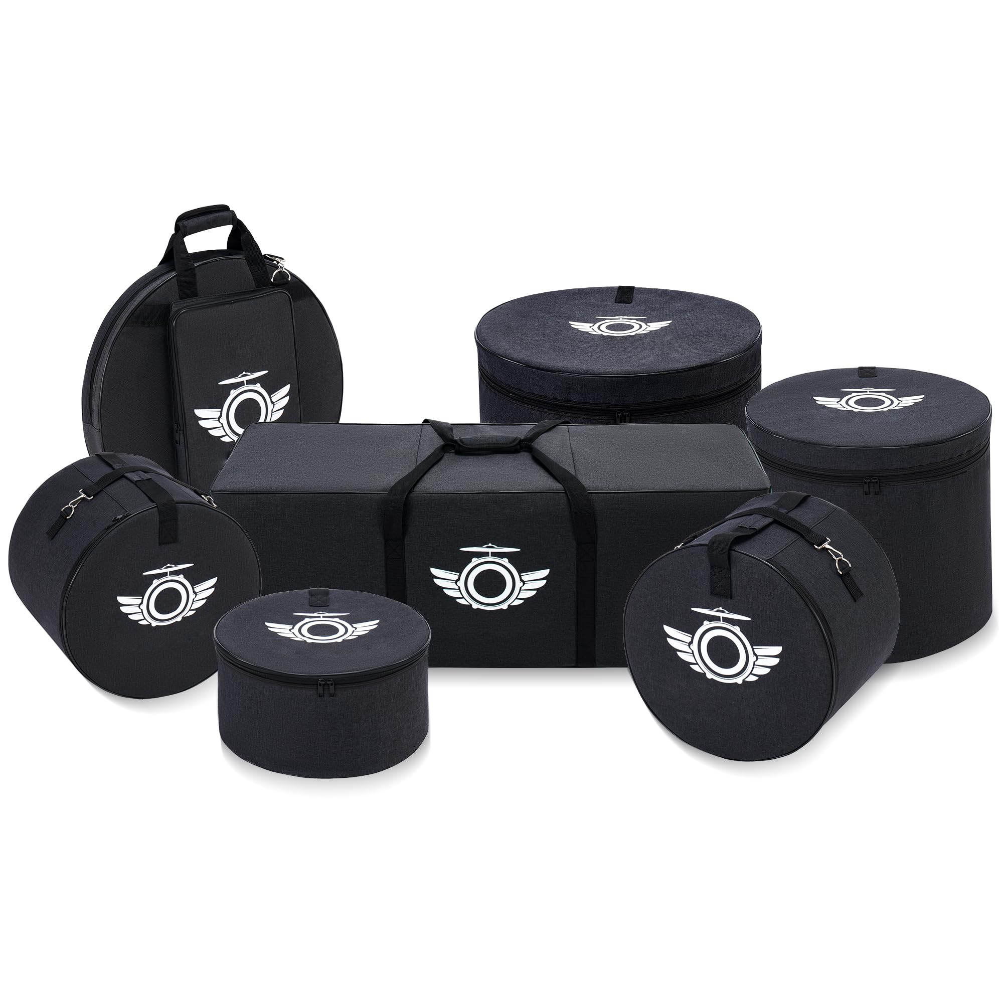 Amazon.com: Drum Bags Set 7-pcs, Drum Soft Cases Set with Shoulder