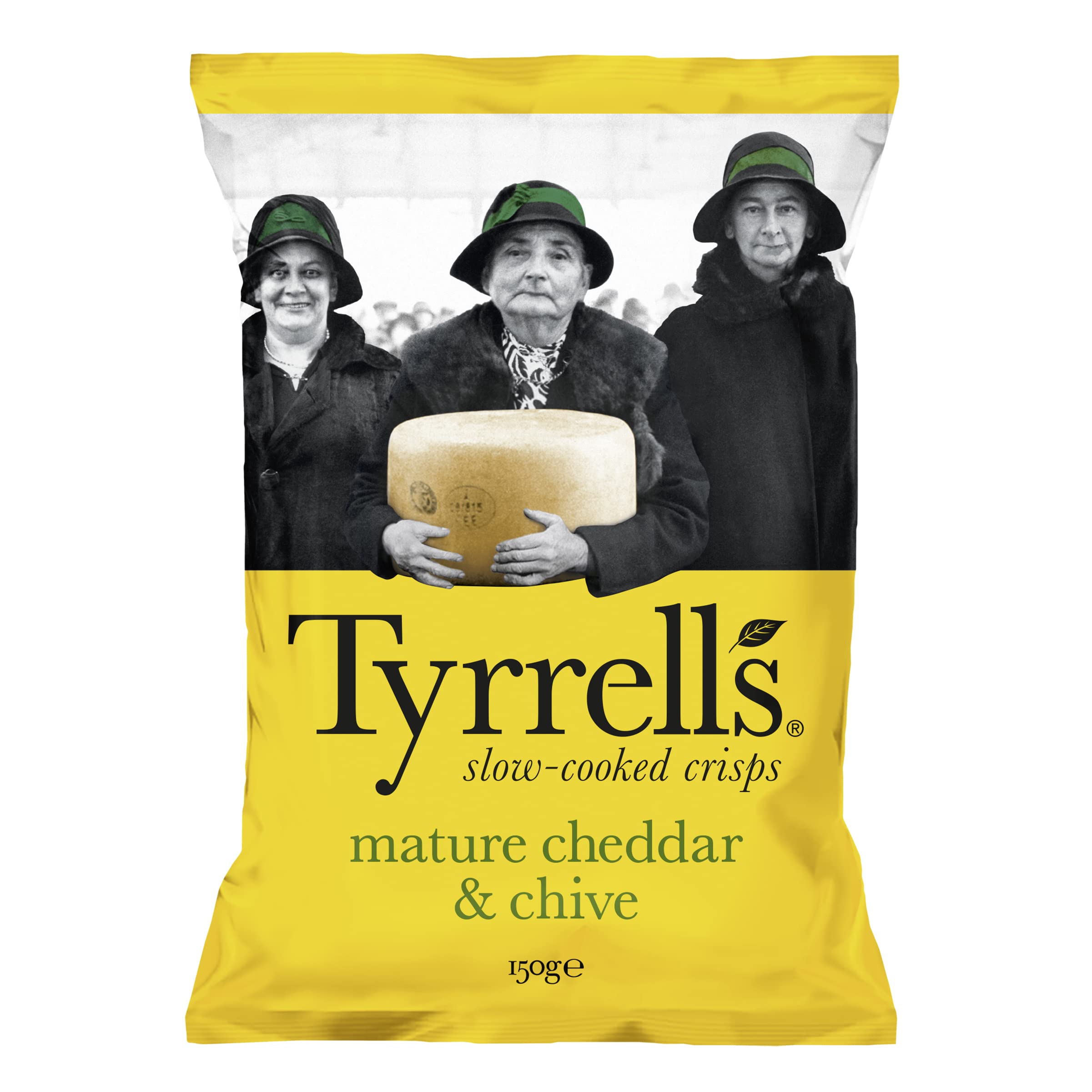 Tyrrells Handcooked Crisps Cheddar & Chive, 150g