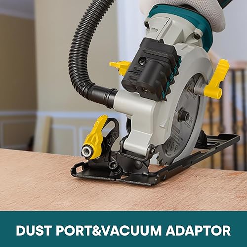 Miniatura 5 de Enventor Mini sierra circular, sierras circulares eléctricas de 5.8A de 4-12" con 6 hojas de sierra, guía láser, profundidad máxima de corte 1-1116