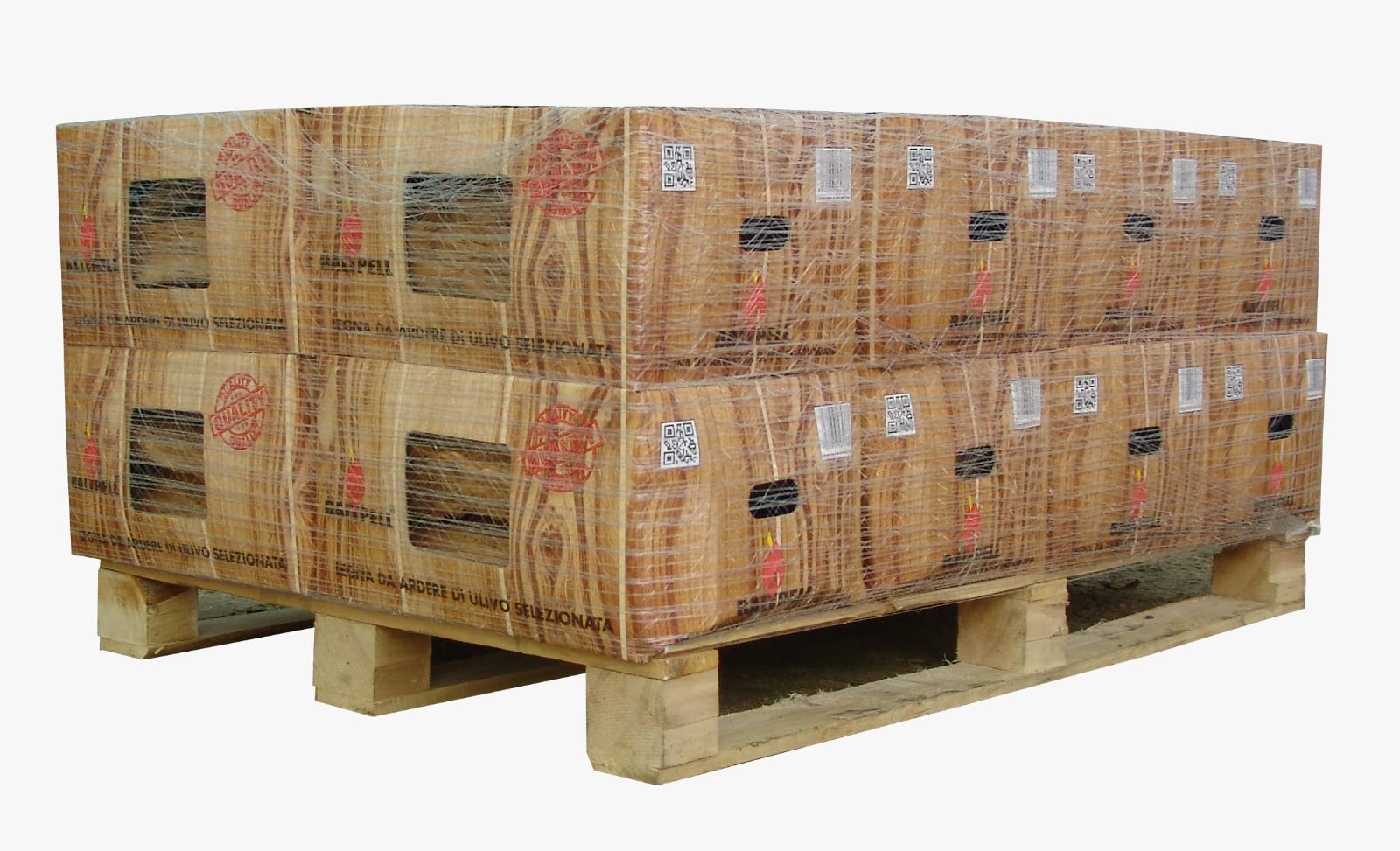 Legna Da Ardere di Ulivo | 16 Scatole | 160KG | Facili da Trasportare | Per Camini, Stufe, Barbecue | Ecologica & Non Sporca