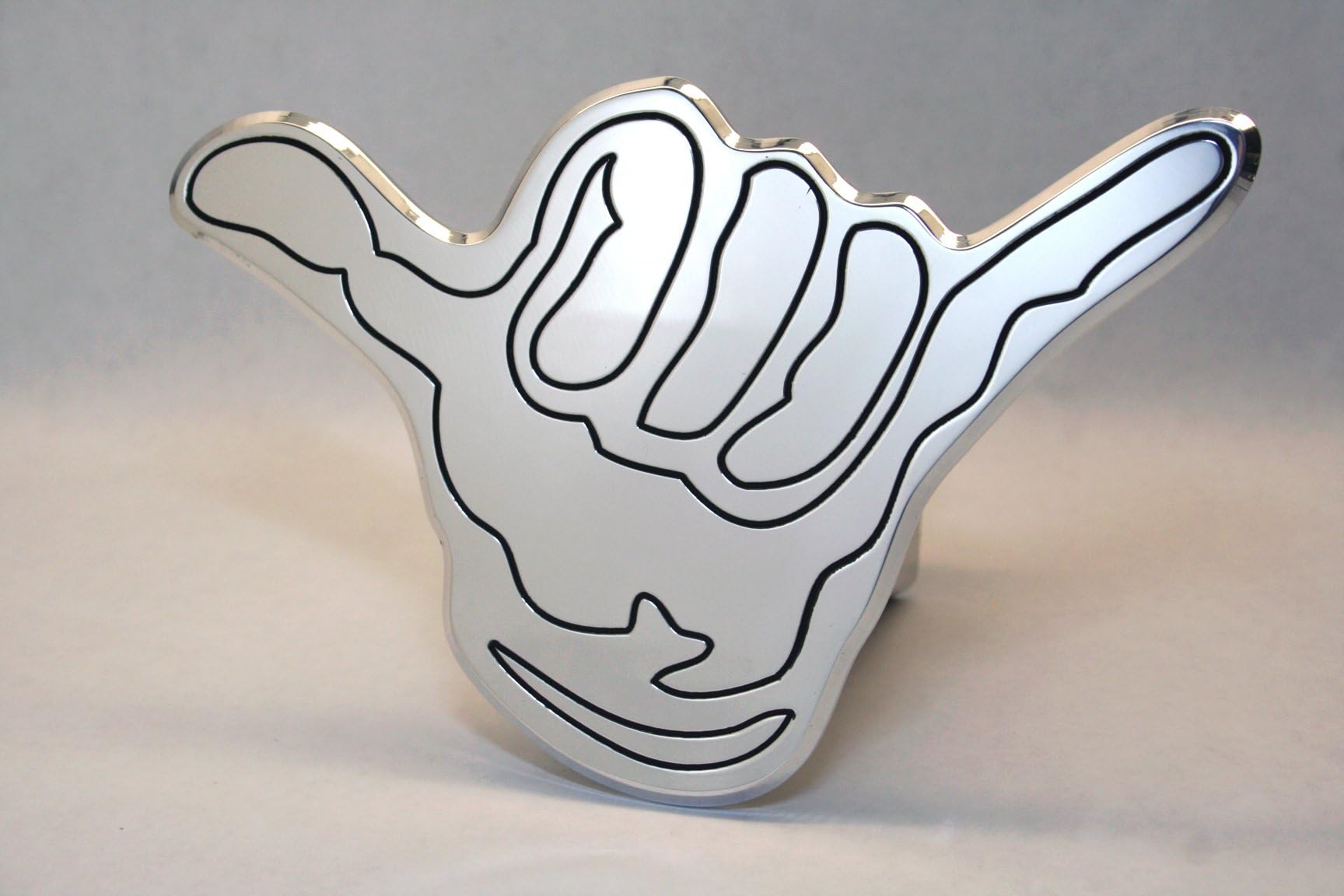 Trailer Hitch Cover Plug HANG LOOSE Custom CNC Machined Aluminum 6061 Made in the USA
