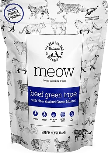 Miniatura 8 de The New Zealand Natural Pet Food Co MEOW - Golosinas liofilizadas para gatos – Callos verdes de cordero con mejillón verde de Nueva Zelanda, alto