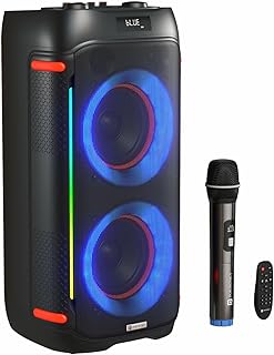 Portronics Iron Beats IV 250W Party Speaker with Dual 6" Subwoofer, Upto 4 Hours Playtime, RGB LED Lights, Wireless Karaok... Price In India