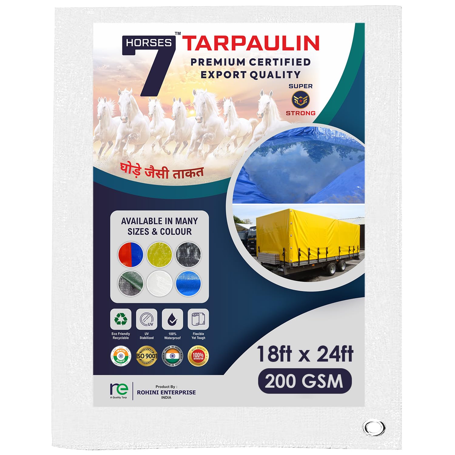 See full amazon price history chart for 7 Horses 18 x 24 ft 200 GSM White Tarpaulin Tirpal Tadpatri Tharpai Thadika|Heavy Duty Poly Tarp with Aluminium Eyelets Every 7 feet|100% Waterproof Plastic Cover for Truck, Roof, Rain & More 7 Horses 18 x 24 ft 200 GSM White Tarpaulin Tirpal Tadpatri Tharpai Thadika|Heavy Duty Poly Tarp with Aluminium Eyelets Every 7 feet|100% Waterproof Plastic Cover for Truck, Roof, Rain & More (B0C27XPM4N) Amazon Price History, Amazon Price Tracker