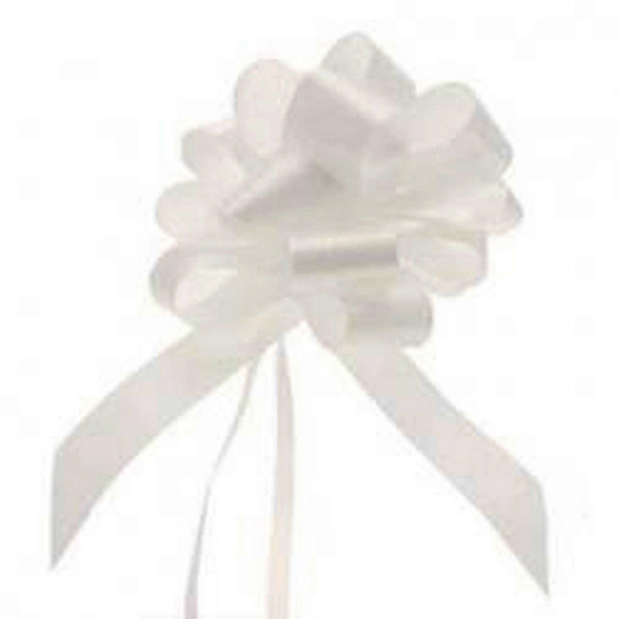 Apac White 30 Snow Satin Ribbon Floristry Pull Bows 30Mm