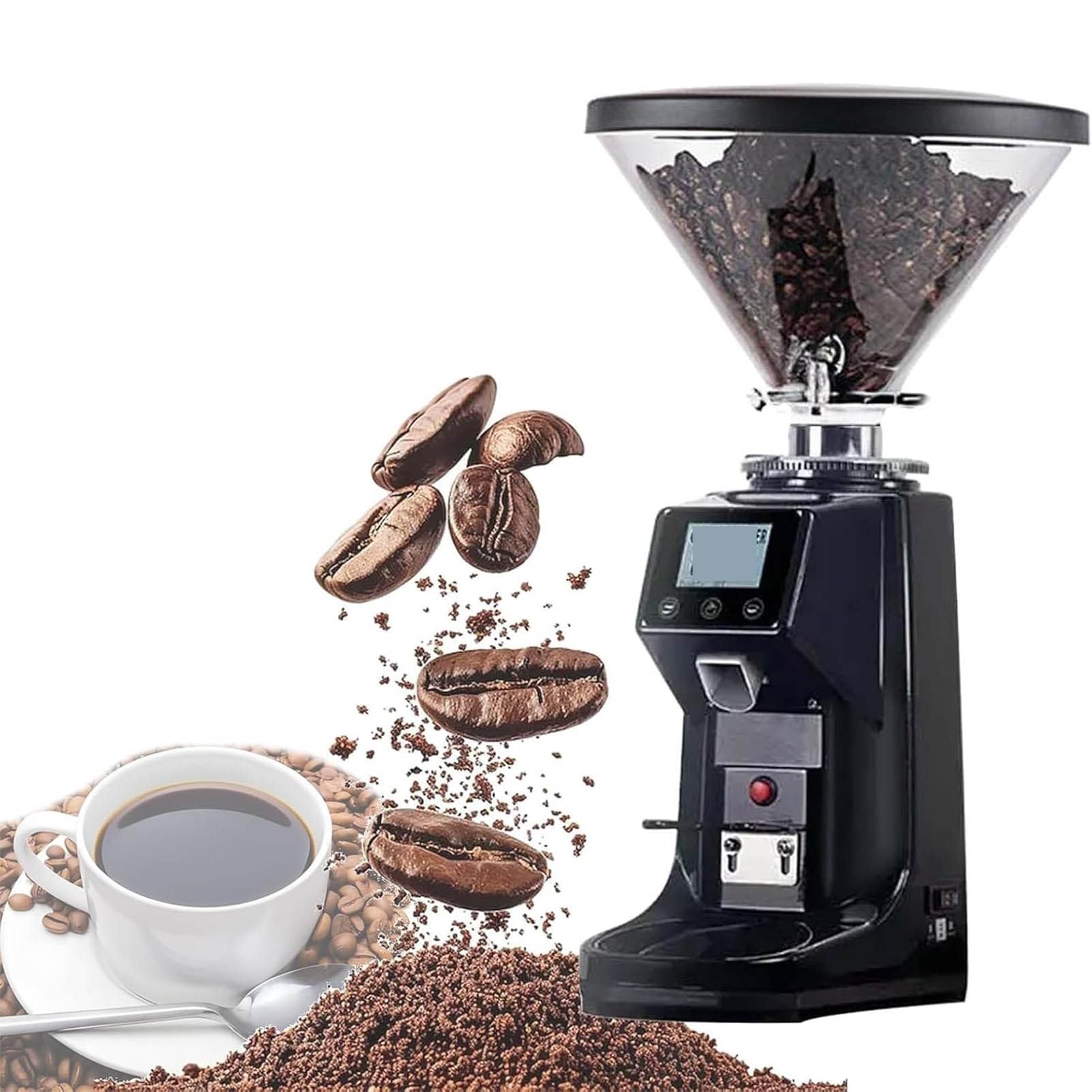 Macinacaffè Commerciale, Macinacaffè Elettrico A Macine Piatte black-500ml