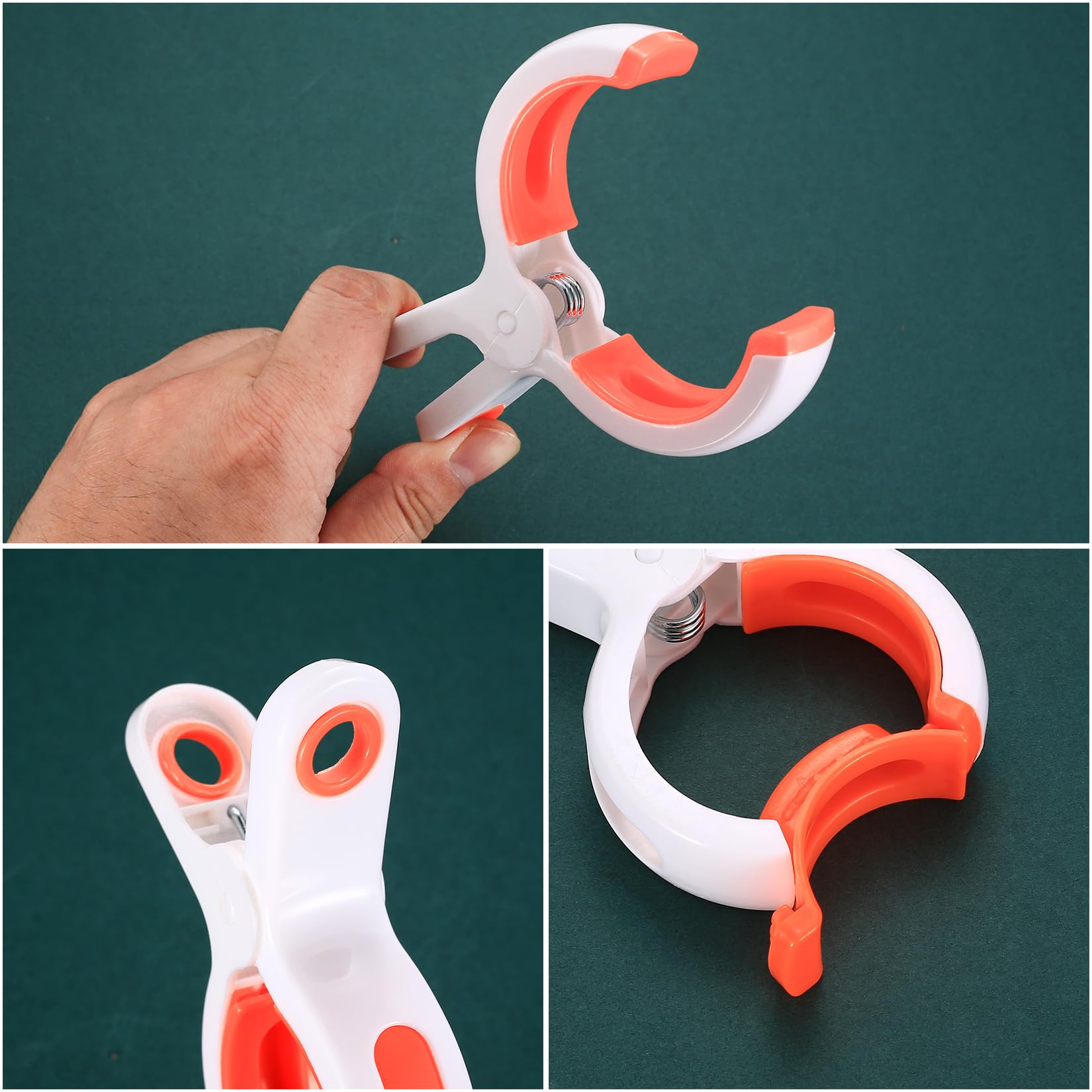 Grandes Pinzas, Clips de Toalla para Tumbonas de Playa, Sujetadores de Toallas de Playa, Duraderas Pinzas de Ropa a Prueba de Viento para Tumbonas de Playa, Ropa de Cama, Sillas de Piscina (10)